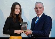 12 January 2017; Karen Duggan of UCD Waves is presented with a Team of the Year award by Tom Dennigan, General Manager Continental Tyres, during the Continental Tyres Women's National League Awards ceremony at the Guinness Storehouse in Dublin 8. Photo by Cody Glenn/Sportsfile