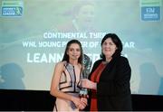 12 January 2017; Leanne Kiernan of Shelbourne Ladies is presented with the Young Player of the Year award by Frances Smith, of the Women's National League Committee, during the Continental Tyres Women's National League Awards ceremony at the (Arrol Suite) Guinness Storehouse in Dublin 8. Photo by Cody Glenn/Sportsfile