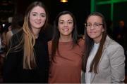 12 January 2017; Shelbourne Ladies team-mates, and Team of the Season award-winners, from left, Siobhan Killeen, Noelle Murray and Pearl Slattery in attendance during the Continental Tyres Women's National League Awards ceremony at the Guinness Storehouse in Dublin. Photo by Cody Glenn/Sportsfile
