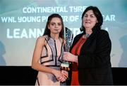 12 January 2017; Leanne Kiernan of Shelbourne Ladies is presented with the Young Player of the Year award by Frances Smith, of the Women's National League Committee, during the Continental Tyres Women's National League Awards ceremony at the Guinness Storehouse in Dublin. Photo by Cody Glenn/Sportsfile