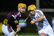 12 January 2017: Davey Glennon of Galway in action against Oisin Donnellan of NUI Galway during the Bord na Mona Walsh Cup Group 1 Round 2 match between Galway and NUI Galway at Duggan park, Ballinasloe in Co Galway. Photo by Seb Daly/Sportsfile