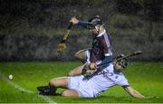 12 January 2017: John Fox of NUI Galway in action against Aidan Harte of Galway during the Bord na Mona Walsh Cup Group 1 Round 2 match between Galway and NUI Galway at Duggan park, Ballinasloe in Co Galway. Photo by Seb Daly/Sportsfile