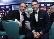 13 January 2017; Republic of Ireland manager Martin O'Neill, left, with former Republic of Ireland international Robbie Keane at The SSE Airtricity Soccer Writers’ Association of Ireland Awards 2016 at the Conrad Hotel in Dublin. Photo by David Maher/Sportsfile