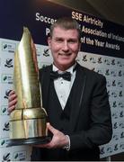 13 January 2017; Dundalk FC manager Stephen Kenny who won The SSE Airtricity Soccer Writers’ Association of Ireland Personality of the Year Award during The SSE Airtricity Soccer Writers’ Association of Ireland Awards 2016 at the Conrad Hotel in Dublin. Photo by David Maher/Sportsfile