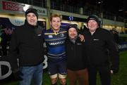 13 January 2017; Jamie Heaslip with Bank of Ireland Sponsor for a day Winners UrbanVolt, from left, Kevin Maughan, CEO, Declan Barrett, CCO, and Graham Deane, COO, following the European Rugby Champions Cup Pool 4 Round 5 match between Leinster and Montpellier at the RDS Arena in Dublin. Photo by Stephen McCarthy/Sportsfile