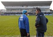 14 January 2017; Zebre head coach Gianluca Guidi, left, and Connacht head coach Pat Lam in discussion ahead of the European Rugby Champions Cup pool 2 round 5 match between Connacht and Zebre at the Sportsground in Galway. Photo by Seb Daly/Sportsfile