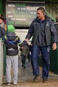 14 January 2017; Connacht head coach Pat Lam shakes hands with a young supporter ahead of the European Rugby Champions Cup pool 2 round 5 match between Connacht and Zebre at the Sportsground in Galway. Photo by Seb Daly/Sportsfile