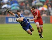 5 June 2011; Neil McAdam, Monaghan, in action against Sean Cavanagh, Tyrone. Ulster GAA Football Senior Championship Quarter-Final, Healy Park, Tyrone v Monaghan, Omagh, Co. Tyrone. Picture credit: Oliver McVeigh / SPORTSFILE
