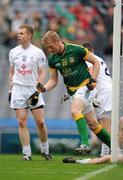 5 June 2011; Meath's Graham Geraghty celebrates after punching the ball in to the Kildare net. The goal was subsequently disallowed by referee Syl Doyle. Leinster GAA Football Senior Championship Quarter-Final, Kildare v Meath, Croke Park, Dublin. Picture credit: Ray McManus / SPORTSFILE