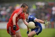 5 June 2011; Stephen O'Neill, Tyrone, in action against Dessie Mone, Monaghan. Ulster GAA Football Senior Championship Quarter-Final, Healy Park, Tyrone v Monaghan, Omagh, Co. Tyrone. Picture credit: Oliver McVeigh / SPORTSFILE