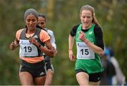 14 January 2017; Fionnuala McCormack, right, of Ireland leads Gotytom Gebreslase of Ethiopia during  the Senior Womens race at the Antrim International Cross Country at the Greenmount Campus, Stormont, Co. Antrim. Photo by Oliver McVeigh/Sportsfile