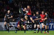 14 January 2017; Andrew Conway of Munster in action against Stuart Hogg of Glasgow Warriors during the European Rugby Champions Cup pool 1 round 5 match between Glasgow Warriors and Munster at Scotstoun Stadium in Glasgow, Scotland. Photo by Stephen McCarthy/Sportsfile