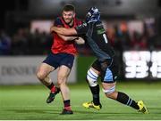 14 January 2017; Jaco Taute of Munster is tackled by Josh Strauss of Glasgow Warriors during the European Rugby Champions Cup pool 1 round 5 match between Glasgow Warriors and Munster at Scotstoun Stadium in Glasgow, Scotland. Photo by Stephen McCarthy/Sportsfile