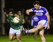 14 January 2017; Gary Walsh of Laois in action against Conor Downey of Meath during the Bord na Mona O'Byrne Cup Group 3 Round 3 match between Laois and Meath at Stradbally, Co. Laois. Photo by Matt Browne/Sportsfile