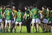 14 January 2017; Meath manager Andy McEntee with his players before the start of the second half at the Bord na Mona O'Byrne Cup Group 3 Round 3 match between Laois and Meath at Stradbally, Co. Laois. Photo by Matt Browne/Sportsfile