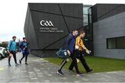 15 January 2017; Antrim players arrive ahead of the Bord na Mona Walsh Cup Group 2 Round 2 match between Kilkenny and Antrim at Abbotstown GAA Ground in Abbotstown, Co Dublin. Photo by Cody Glenn/Sportsfile