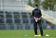 15 January 2017; Kerry selector Padraig Corcoran, sets up a training drill before the McGrath Cup Round 3 match between Cork and Kerry at Mallow GAA Grounds in Mallow, Co Cork. Photo by Eóin Noonan/Sportsfile