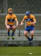 15 January 2017; Colm Galvin and Podge Collins of Clare warm up before the Co-Op Superstores Munster Senior Hurling League Round 2 match between Kerry and Clare at Austin Stack Park in Tralee, Co Kerry. Photo by Diarmuid Greene/Sportsfile