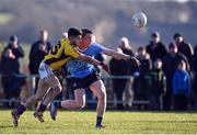 15 January 2017; Tom Shields of Dublin in action against Paul Curtis of Wexford during the Bord na Mona Walsh Cup Group 1 Round 3 match between Wexford and Dublin at St Patrick's Park in Enniscorthy, Co Wexford. Photo by Matt Browne/Sportsfile