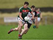 15 January 2017; Jason Doherty of Mayo in action against Eamonn McGrath of Sligo IT during the Connacht FBD League Section A Round 2 match between Mayo and Sligo IT at James Stephen's Park in Ballina, Co Mayo. Photo by David Maher/Sportsfile