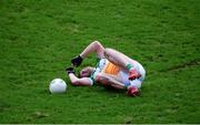 15 January 2017; Michael Brazil of Offaly lies on the pitch after an incident with Shea Ryan of Kildare which Ryan was shown a straight red card for during the Bord na Mona O'Byrne Cup Group 2 Round 3 match between Offaly and Kildare at O'Connor Park in Tullamore, Co Offaly. Photo by Piaras Ó Mídheach/Sportsfile