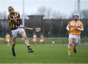 15 January 2017; Richie Leahy of Kilkenny scores a second half goal during the Bord na Mona Walsh Cup Group 2 Round 2 match between Kilkenny and Antrim at Abbotstown GAA Ground in Abbotstown, Co Dublin. Photo by Cody Glenn/Sportsfile