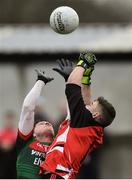 15 January 2017; Liam Irwin of Mayo in action against Scott Kilker of Sligo IT during the Connacht FBD League Section A Round 2 match between Mayo and Sligo IT at James Stephen's Park in Ballina, Co Mayo. Photo by David Maher/Sportsfile