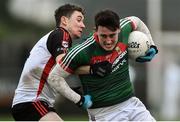 15 January 2017; Liam Irwin of Mayo in action against Philip Nielan of Sligo IT during the Connacht FBD League Section A Round 2 match between Mayo and Sligo IT at James Stephen's Park in Ballina, Co Mayo. Photo by David Maher/Sportsfile