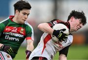 15 January 2017;  Andrew McClean of Sligo IT in action against Cian Costello of Mayo during the Connacht FBD League Section A Round 2 match between Mayo and Sligo IT at James Stephen's Park in Ballina, Co Mayo. Photo by David Maher/Sportsfile