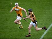 15 January 2017; Pat Lyngh of Kilkenny in action against Conor McKinley of Antrim during the Bord na Mona Walsh Cup Group 2 Round 2 match between Kilkenny and Antrim at Abbotstown GAA Ground in Abbotstown, Co Dublin. Photo by Cody Glenn/Sportsfile