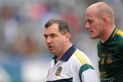 5 June 2011; Meath manager Seamus McEnaney and Joe Sheridan leave the field after the game. Leinster GAA Football Senior Championship Quarter-Final, Kildare v Meath, Croke Park, Dublin. Picture credit: Ray McManus / SPORTSFILE