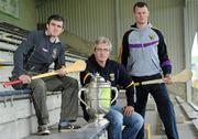 7 June 2011; Wexford hurlers David Redmond and Darren Stamp, right, with team manager Colm Bonnar, centre, at a photocall ahead of their Wexford Park double header between Wexford and Kilkenny. Leinster GAA photocall, Wexford Park, Wexford. Picture credit: Matt Browne / SPORTSFILE