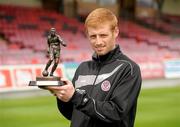 9 June 2011; Eoin Doyle, Sligo Rovers, who was presented with the Airtricity / SWAI Player of the Month for May 2011. The Showgrounds, Sligo. Picture credit: Oliver McVeigh / SPORTSFILE