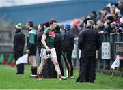 15 January 2017; Donal Vaughan of Mayo walks off the pitch after been sent off by referee Shane Hehir during the Connacht FBD League Section A Round 2 match between Mayo and Sligo IT at James Stephen's Park in Ballina, Co Mayo. Photo by David Maher/Sportsfile