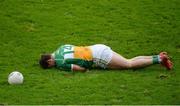 15 January 2017; Michael Brazil of Offaly lies on the pitch after an incident with Shea Ryan of Kildare for which Ryan was shown a straight red card for during the Bord na Mona O'Byrne Cup Group 2 Round 3 match between Offaly and Kildare at O'Connor Park in Tullamore, Co Offaly. Photo by Piaras Ó Mídheach/Sportsfile