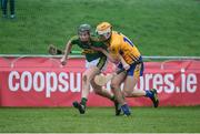 15 January 2017; Billy Lyons of Kerry in action against Aaron Cunningham of Clare during the Co-Op Superstores Munster Senior Hurling League Round 2 match between Kerry and Clare at Austin Stack Park in Tralee, Co Kerry. Photo by Diarmuid Greene/Sportsfile