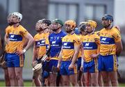 15 January 2017; Clare players stand together during the playing of the national anthem before the Co-Op Superstores Munster Senior Hurling League Round 2 match between Kerry and Clare at Austin Stack Park in Tralee, Co Kerry. Photo by Diarmuid Greene/Sportsfile