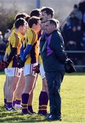 15 January 2017; Seamus McEnarney manager of Wexford with his players before the Bord na Mona Walsh Cup Group 1 Round 3 match between Wexford and Dublin at St Patrick's Park in Enniscorthy, Co Wexford. Photo by Matt Browne/Sportsfile