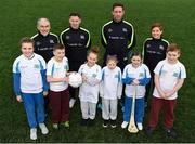 16 January 2017; Pictured back row, from left, Tyrone manager Mickey Harte, Dublin footballer Philly McMahon, Kilkenny hurler Michael Fennelly and Dr. Aoife Lane, Chairperson of the Women's Gaelic Players Association and Head of Department of Sport and Health Science in Athlone Institute of Technology, pictured with students, from left, Abbey Mahoney, age 11, from Our Lady of Consolation, Sean McHugh, age 11, from Scoil Chiarain CBS, Nicole Cleary, age 11, from St Brigid's GNS, Aine O'Toole, age 8, from St Brigid's GNS, Kate Lambert, age 9, from Our Lady of Consolation and Jamie Smyth, age 11, from Scoil Chiarain CBS, at the GAA Healthy Clubs launch at Craobh Chiarain GAA Club, Parnell Park in Donnycarney, Dublin. The GAA launched the next stage of their pioneering project to transform Ireland's GAA clubs into ground-breaking healthy hubs. The launch intends to encourage more GAA clubs to get involved to support communities in pursuit of better physical, social and mental wellbeing. Photo by Cody Glenn/Sportsfile