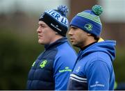 16 January 2017; Isa Nacewa, right, and Tadhg Furlong of Leinster during squad training at UCD in Belfield, Dublin.  Photo by Seb Daly/Sportsfile