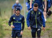 16 January 2017; Jamison Gibson-Park, left, and Adam Byrne of Leinster arrive ahead of squad training at UCD in Belfield, Dublin. Photo by Seb Daly/Sportsfile