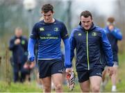 16 January 2017; Tom Daly, left, and Peter Dooley of Leinster arrive ahead of squad training at UCD in Belfield, Dublin. Photo by Seb Daly/Sportsfile