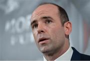 17 January 2017; Dermot Earley talking during a press conference where he was introduced as new CEO of the GPA. Gaelic Players Association, Santry, Co Dublin. Photo by Seb Daly/Sportsfile