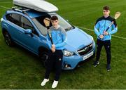 17 January 2017; Dublin GAA today announced a new official car partnership with Subaru. Pictured are Dublin hurlers Eoghan O'Donnell, left, and Chris Crummey at Parnell Park in Dublin. Photo by Sam Barnes/Sportsfile