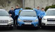 17 January 2017; Dublin GAA today announced a new official car partnership with Subaru. Pictured are from left, Kevin McManamon, Chris Crummey, Eoghan O'Donnell and Micheal Fitzsimons at Parnell Park in Dublin. Photo by Sam Barnes/Sportsfile