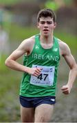 14 January 2017; Sean Corry of Ireland during the IAAF U20 Junior Mens race the Antrim International Cross Country at the Greenmount Campus, Stormont, Co. Antrim. Photo by Oliver McVeigh/Sportsfile