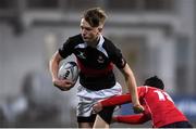 17 January 2017; Jamie O'Connor of The High School is tackled by Jay Walsh of CUS during the Bank of Ireland Fr Godfrey Cup Round 2 match between CUS and The High School at Donnybrook Stadium in Donnybrook, Dublin. Photo by Cody Glenn/Sportsfile