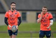18 January 2017; Conor Murray, left, and Andrew Conway of Munster during squad training at University of Limerick in Limerick. Photo by Seb Daly/Sportsfile