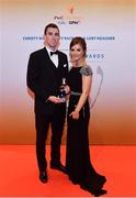 3 November 2017; Derry hurler Darragh McCloskey with his wife Maranna McCloskey after collecting his Nicky Rackard Champion 15 Award during the PwC All Stars 2017 at the Convention Centre in Dublin. Photo by Sam Barnes/Sportsfile