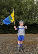 12 June 2011; Young Roscommon supporter Martin O'Dowd, aged 3, from Elfin, Co. Roscommon, shows his support for his team before the game. Connacht GAA Football Senior Championship Semi-Final, Leitrim v Roscommon, Páirc Seán Mac Diarmada, Carrick-on-Shannon, Co. Leitrim. Picture credit: Barry Cregg / SPORTSFILE